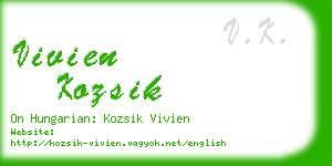 vivien kozsik business card